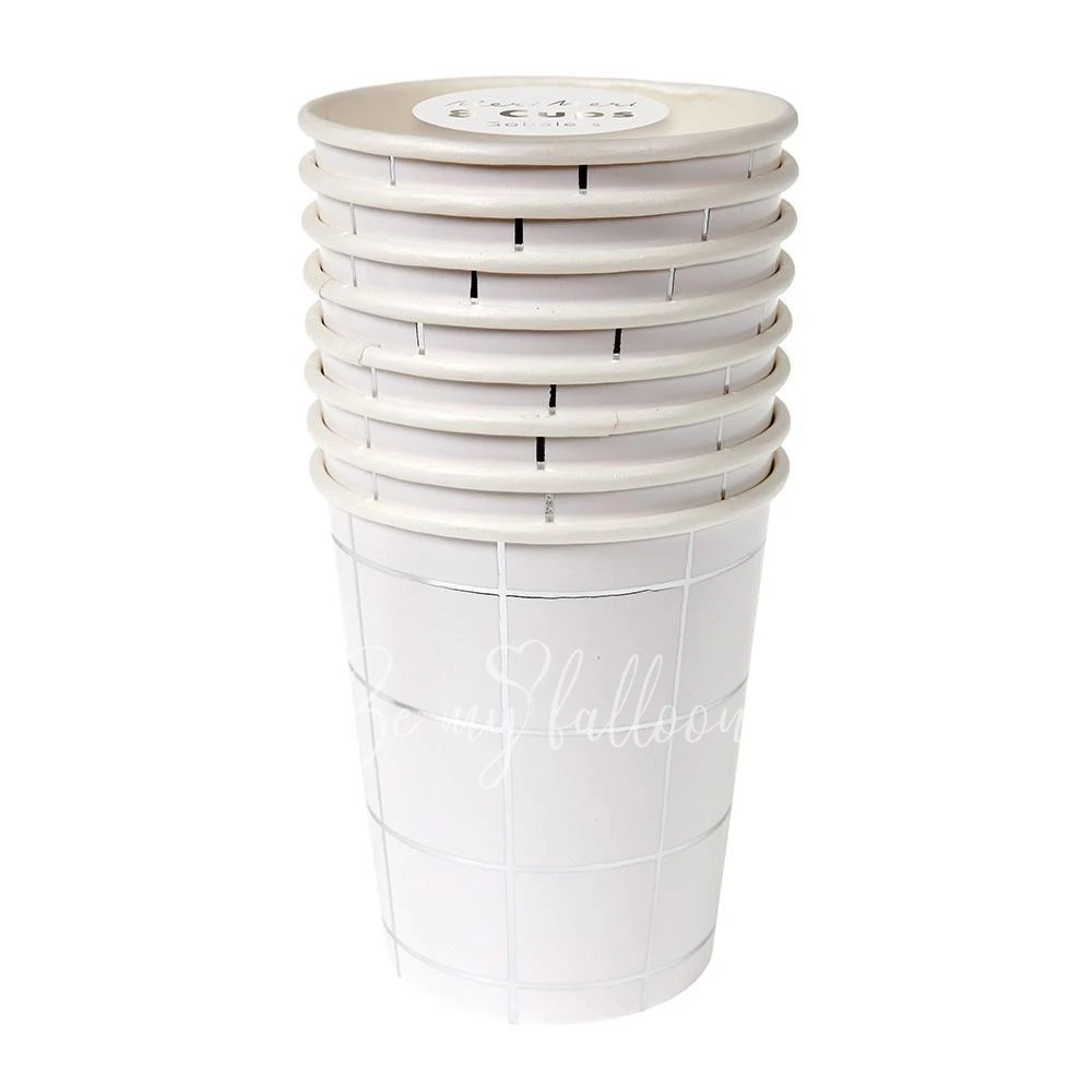 Silver Grid Cups