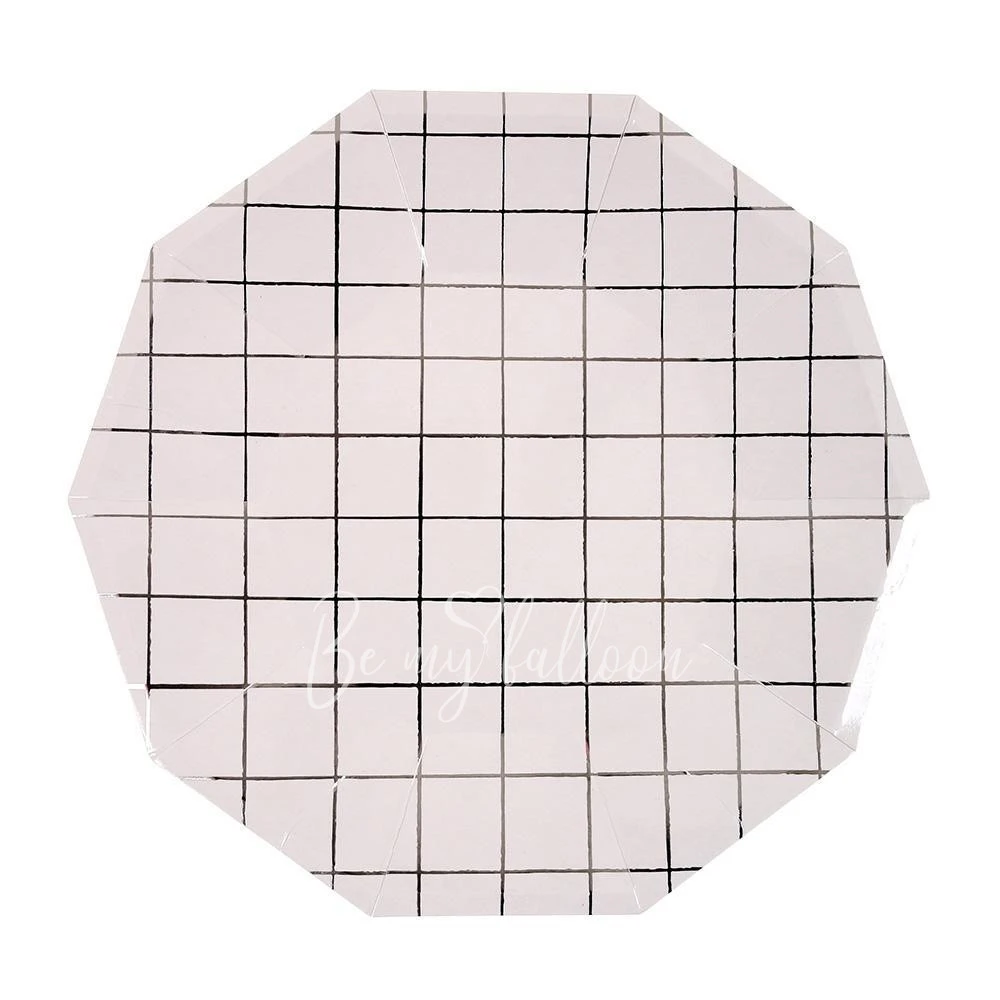 Silver Grid Plates (large)
