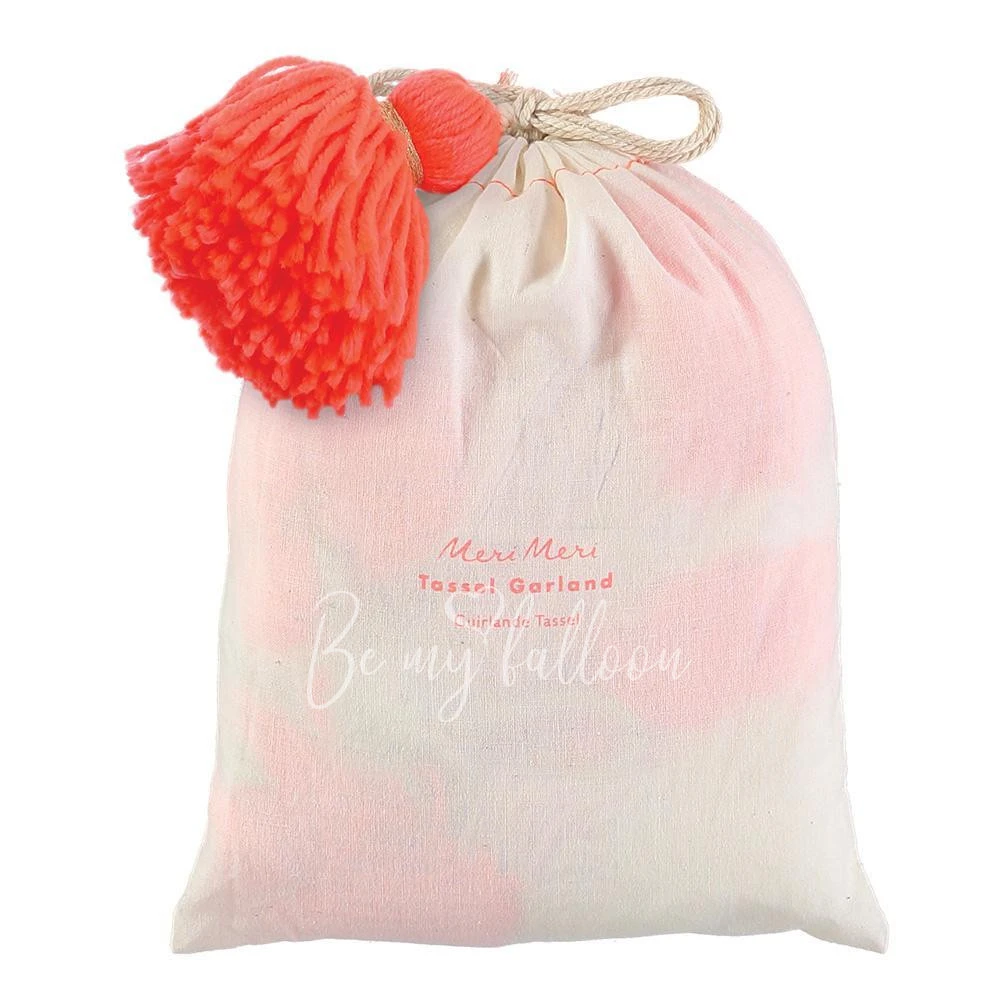 Coral Wool Tassel Garland