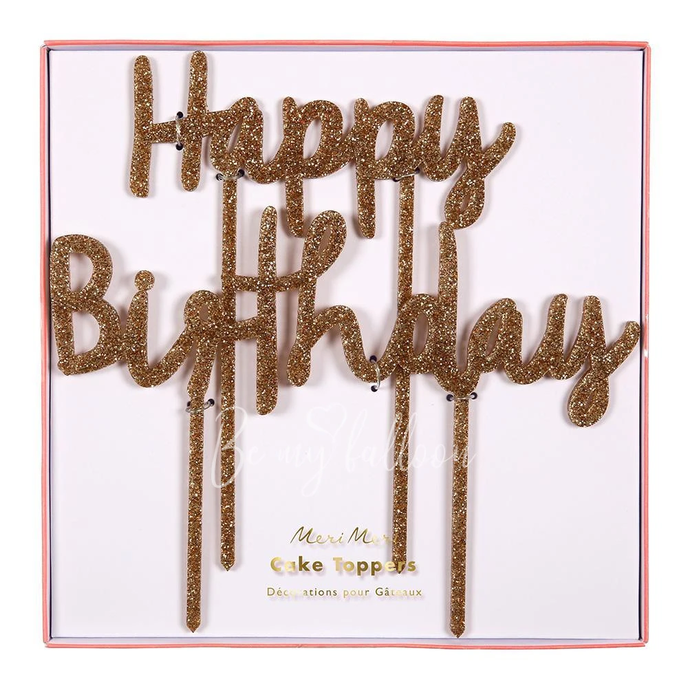 Happy Birthday Acrylic Toppers
