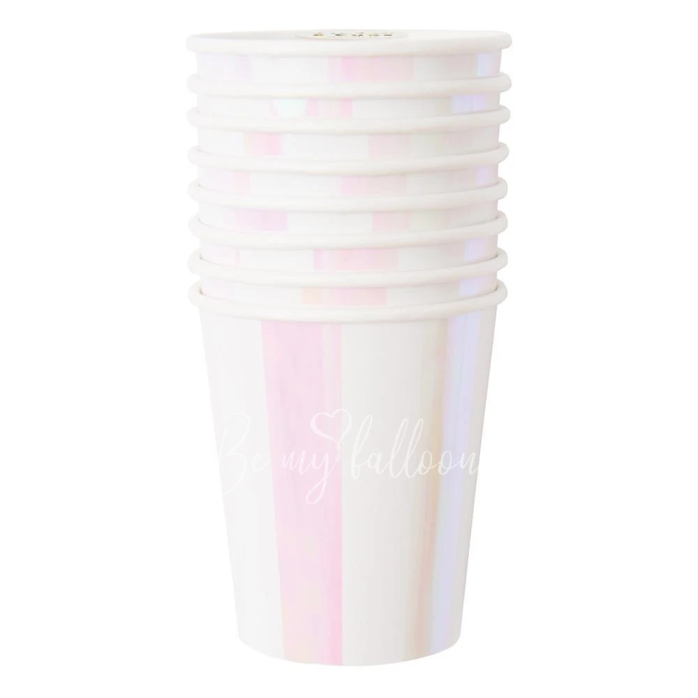 Iridescent Stripe Cups