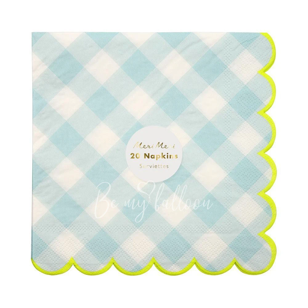 Blue Gingham Napkins (large)