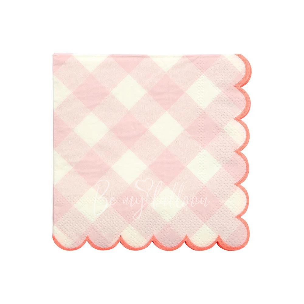 Pink Gingham Napkins (small)