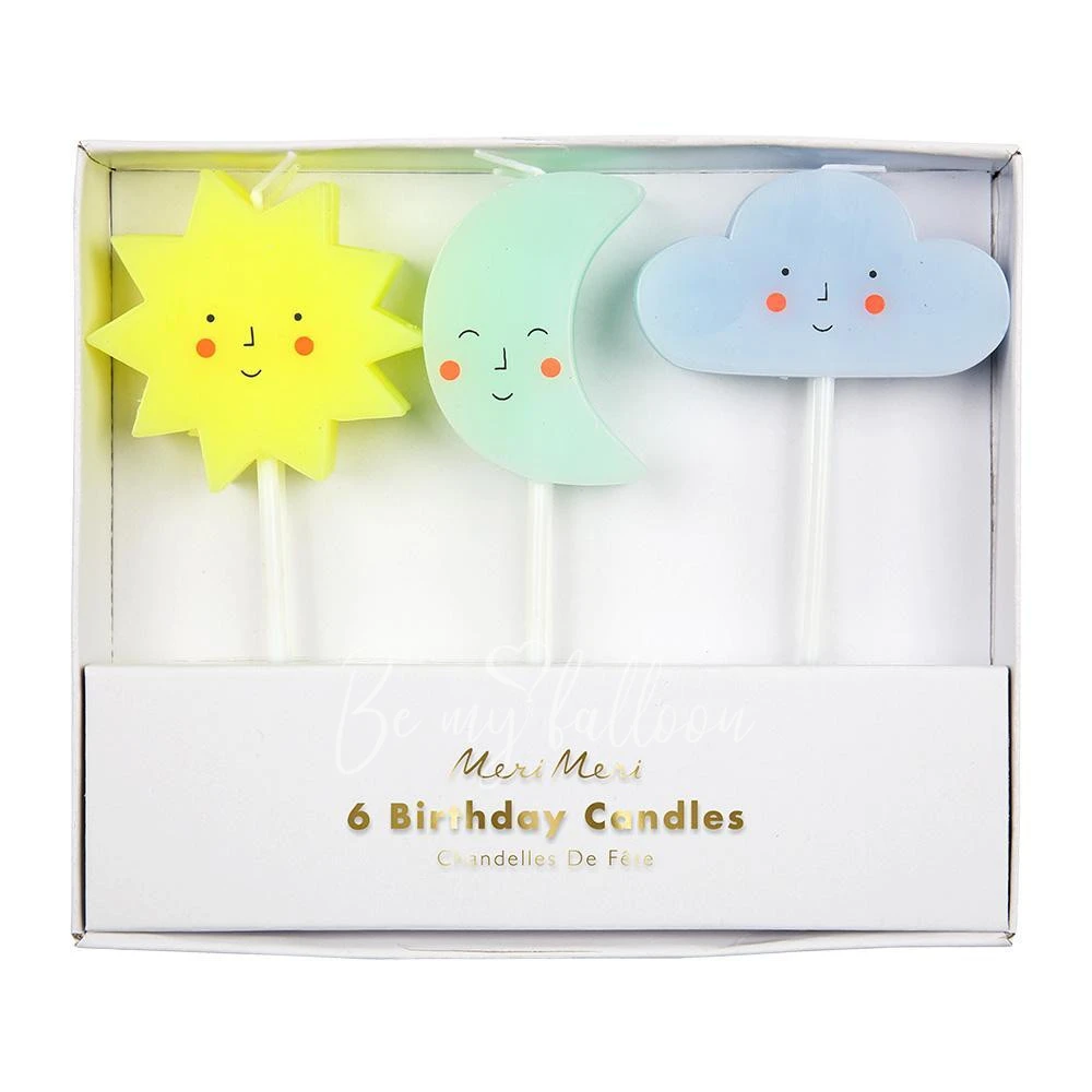 Sun, Moon & Cloud Candles