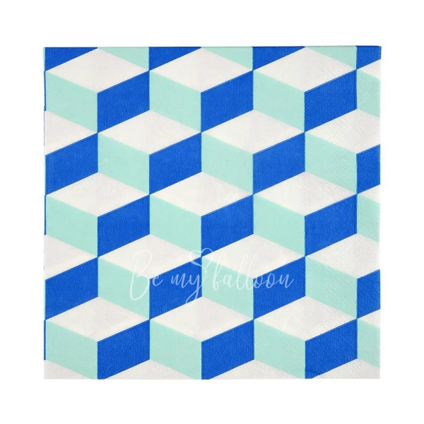 Aqua Cubic Napkins (large)