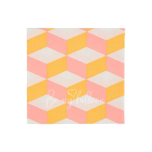 Blush Cubic Napkins (small)