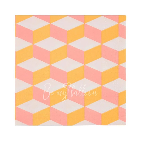 Blush Cubic Napkins (large)