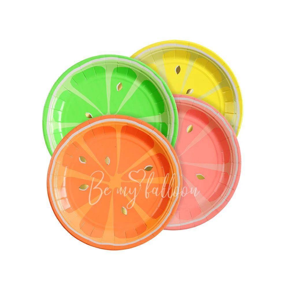 Neon Citrus Plates