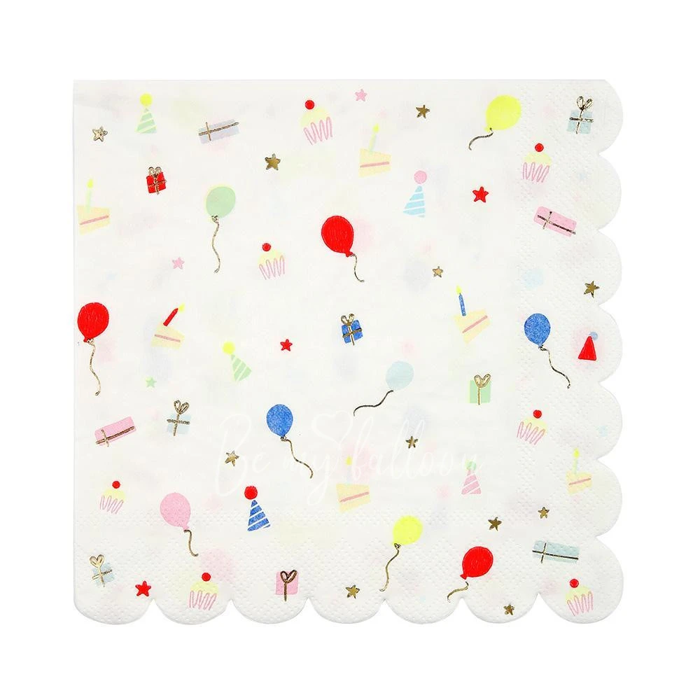 Party Icons Scalloped Napkins (large)