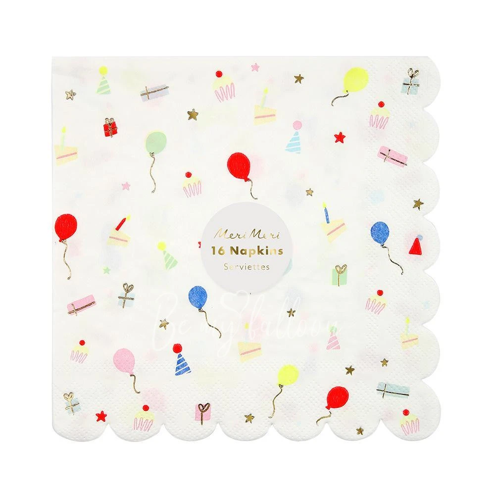 Party Icons Scalloped Napkins (large)