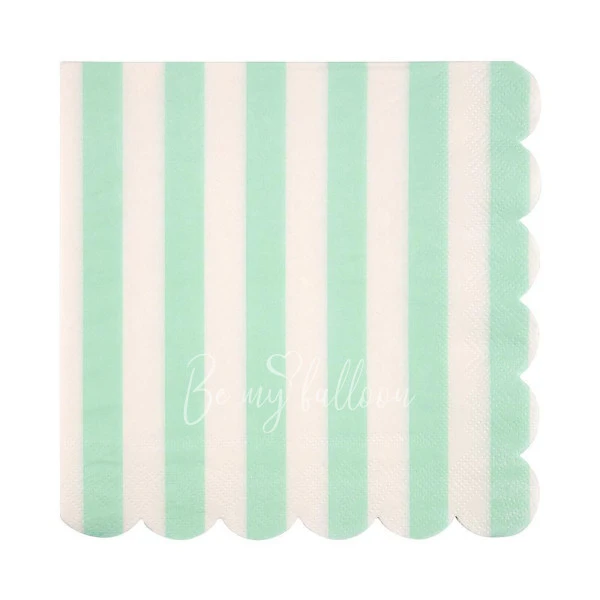 Mint Striped Napkins (large)