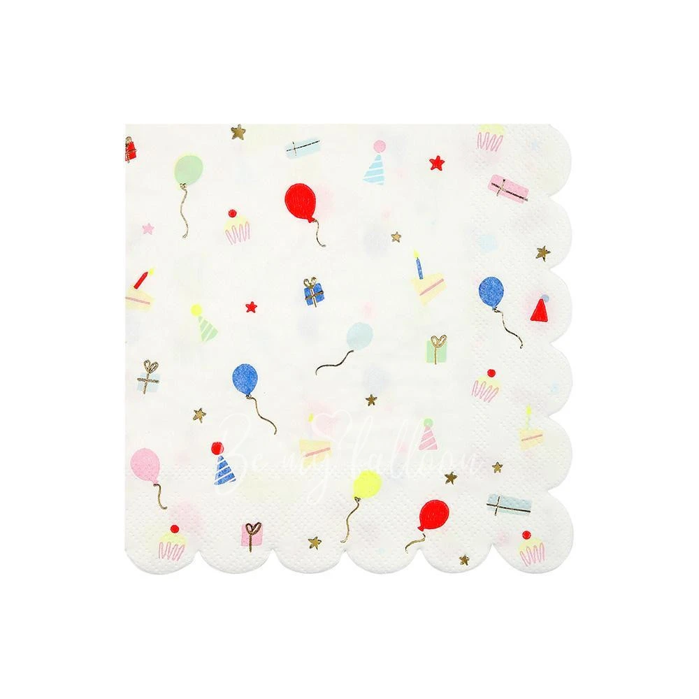Party Icon Scalloped Napkins (small)