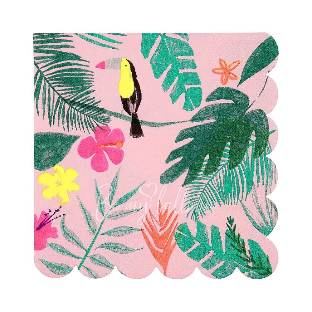 Pink Tropical Napkins (large)