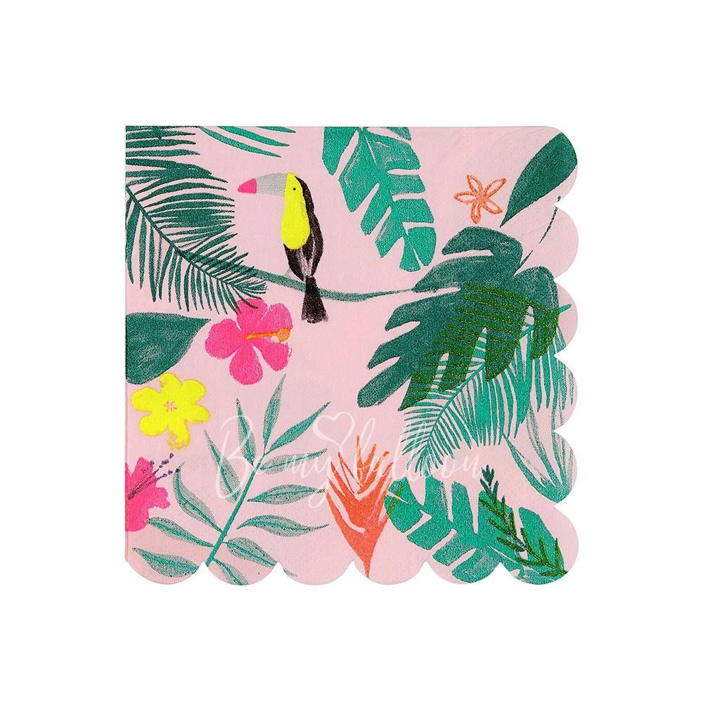 Pink Tropical Napkins (small)