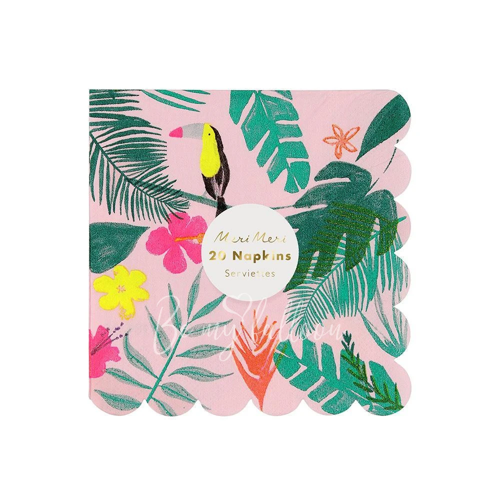 Pink Tropical Napkins (small)