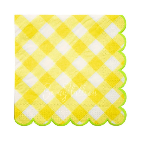 Yellow Gingham Napkins (large)