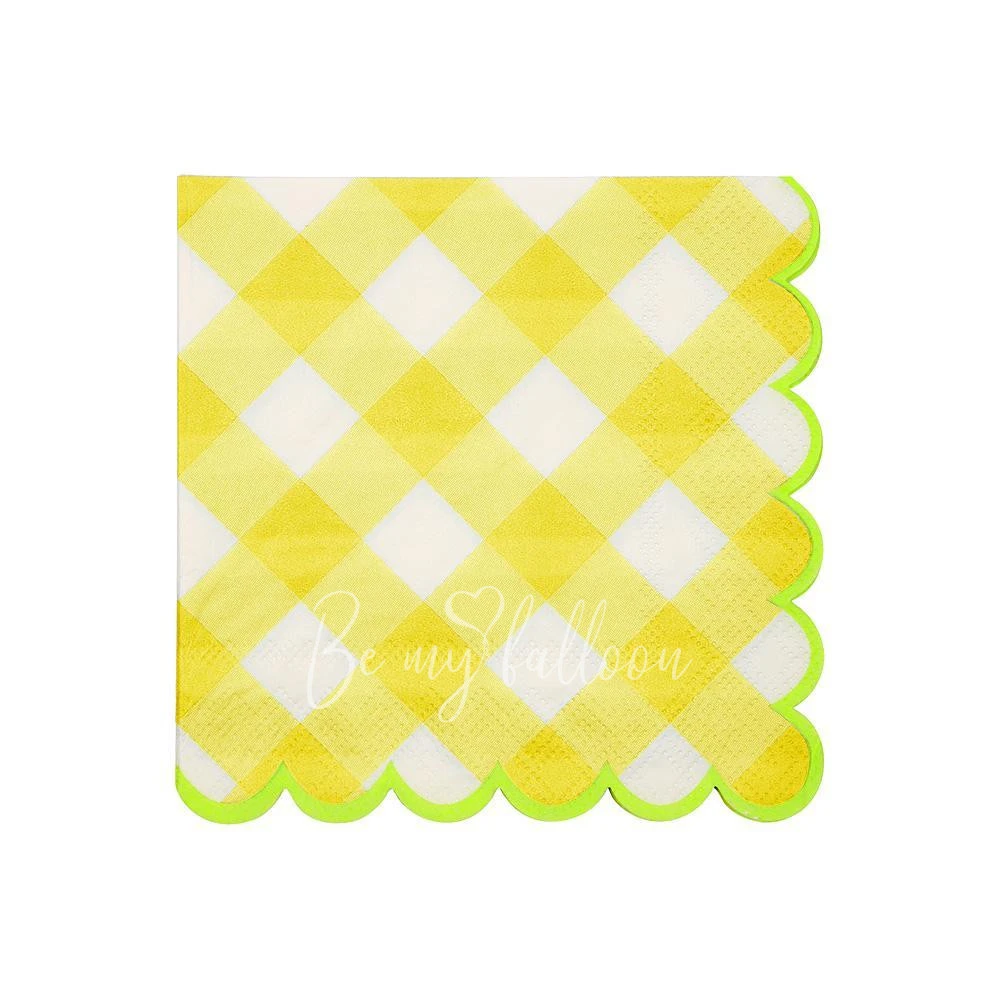 Yellow Gingham Napkins (small)