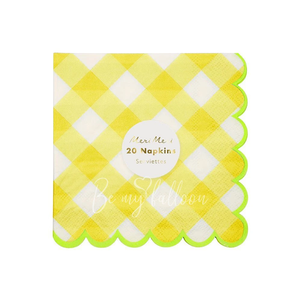 Yellow Gingham Napkins (small)