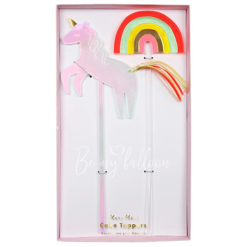 Unicorn & Rainbow Cake Toppers