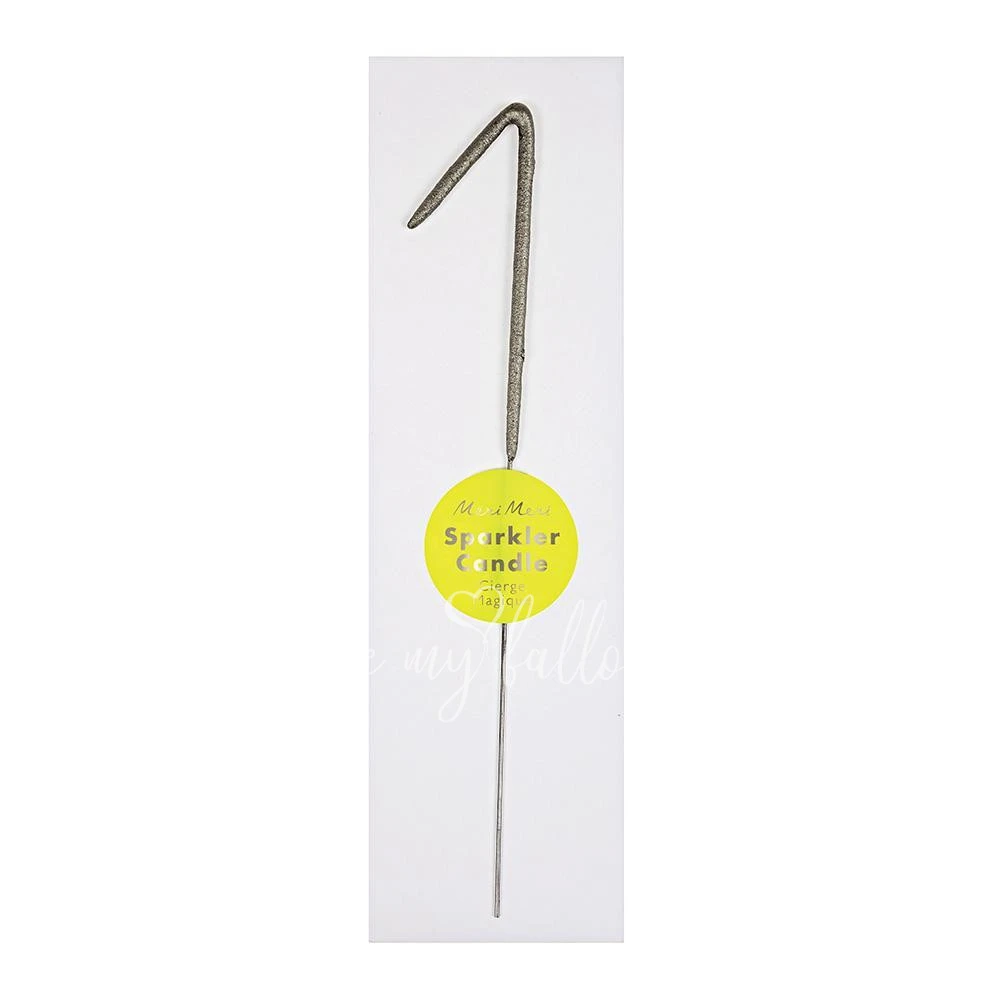 Silver Sparkler 1 Candle