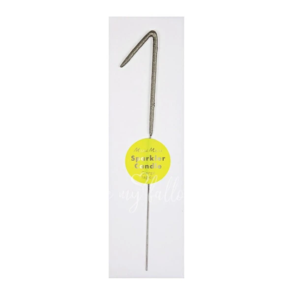 Silver Sparkler 1 Candle