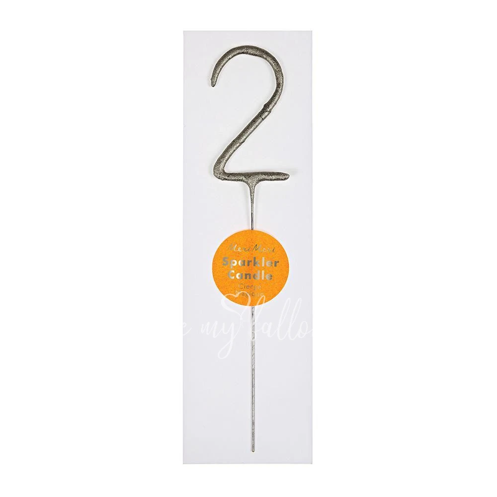 Silver Sparkler 2 Candle