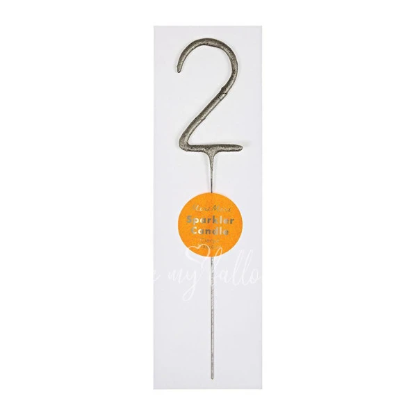 Silver Sparkler 2 Candle