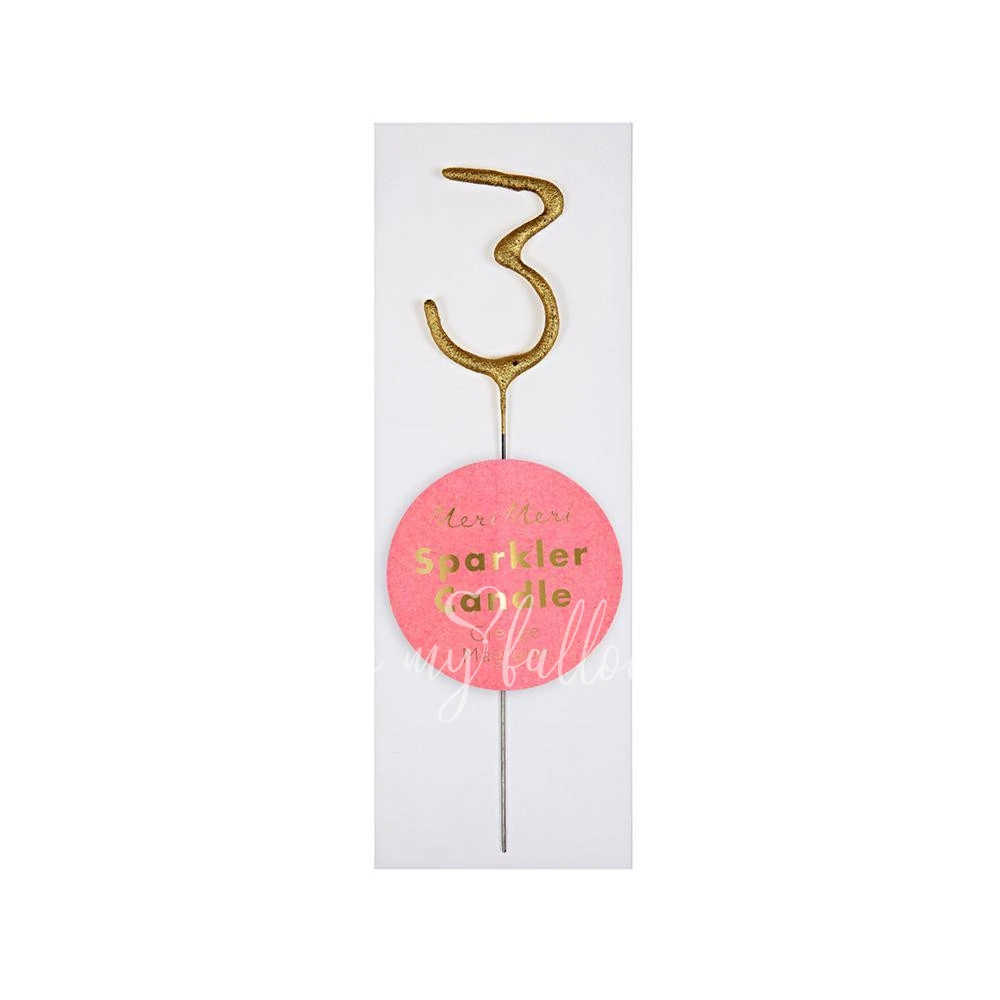 Gold Sparkler 3 Mini Candle