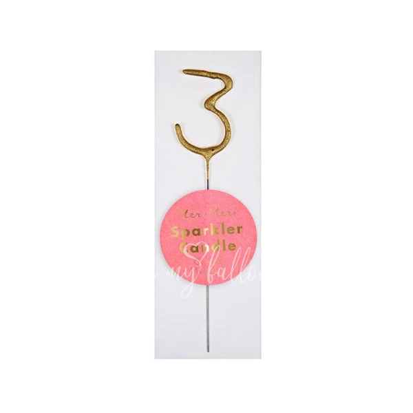 Gold Sparkler 3 Mini Candle