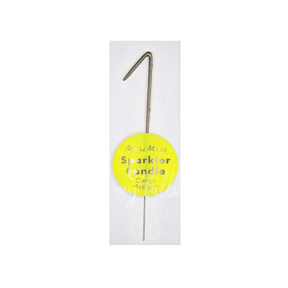 Silver Sparkler 1 Mini Candle
