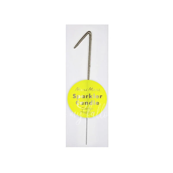 Silver Sparkler 1 Mini Candle