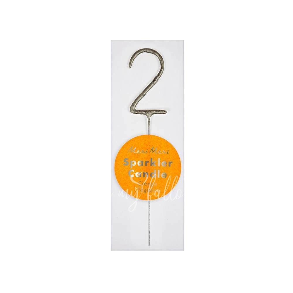 Silver Sparkler 2 Mini Candle