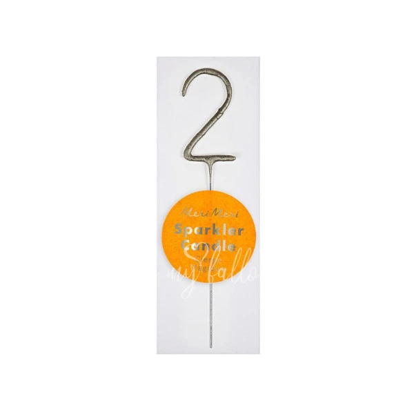 Silver Sparkler 2 Mini Candle