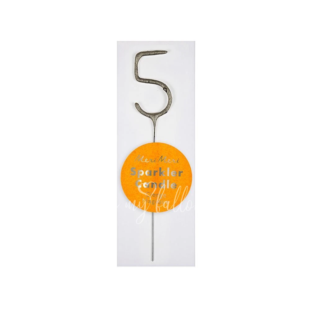 Silver Sparkler 5 Mini Candle
