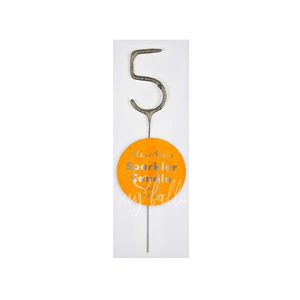 Silver Sparkler 5 Mini Candle