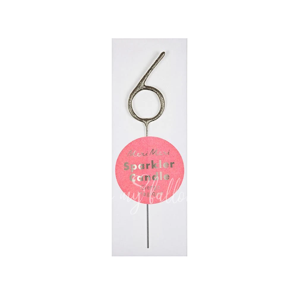 Silver Sparkler 6 Mini Candle