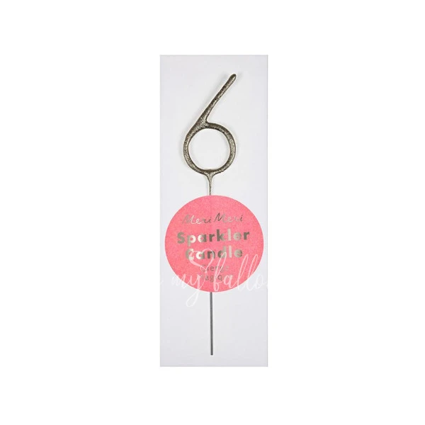 Silver Sparkler 6 Mini Candle