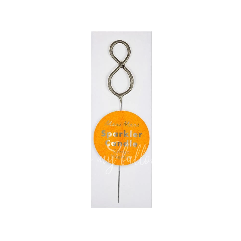 Silver Sparkler 8 Mini Candle