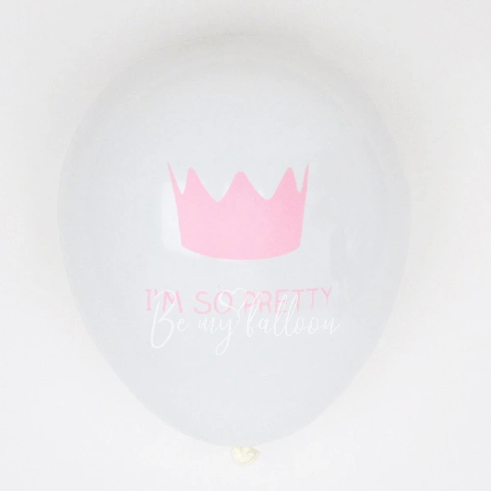 5 princess crown balloons