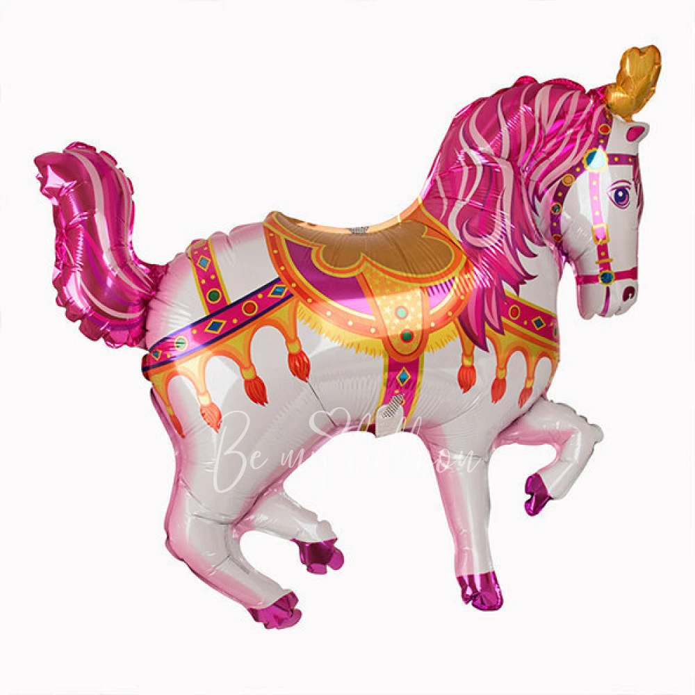 Foil balloon - Pink circus horse