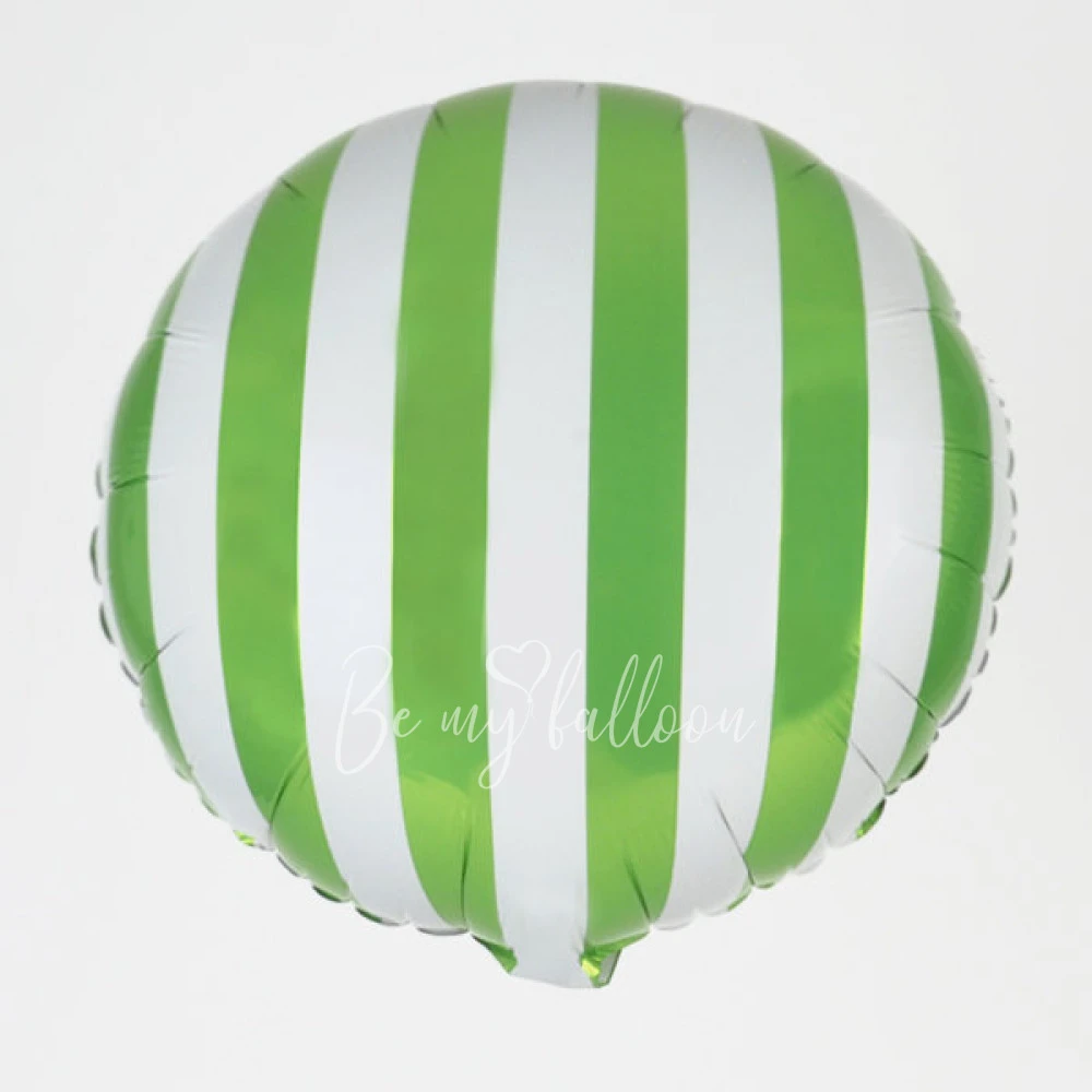 Foil balloon - Green stripes
