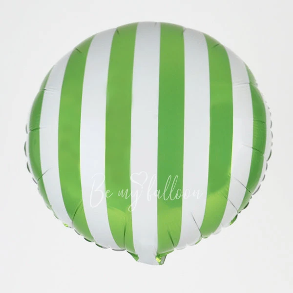Foil balloon - Green stripes