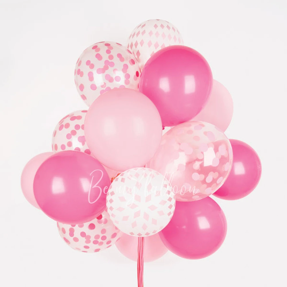 5 pink diamonds balloons