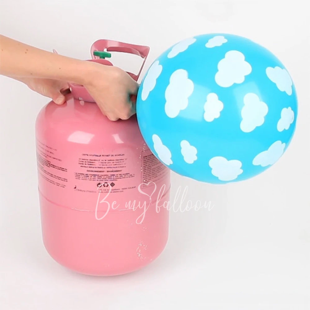 5 printed confetti balloons - White