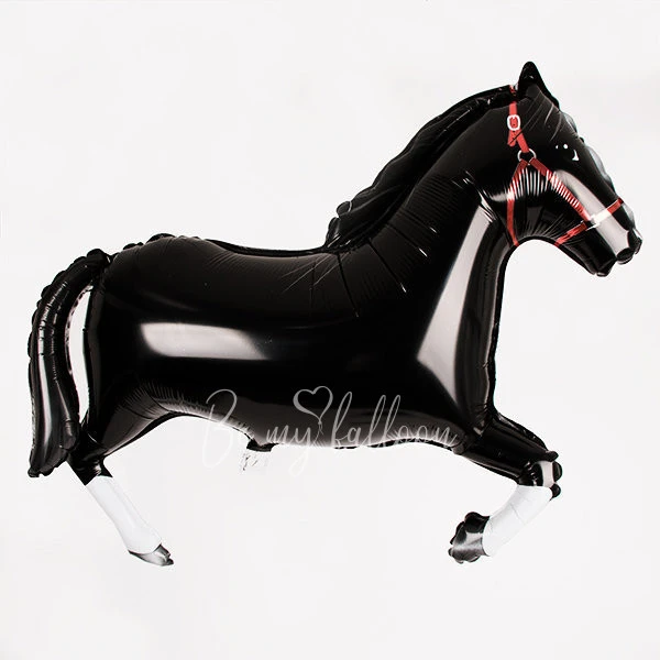 Foil balloon - Black horse