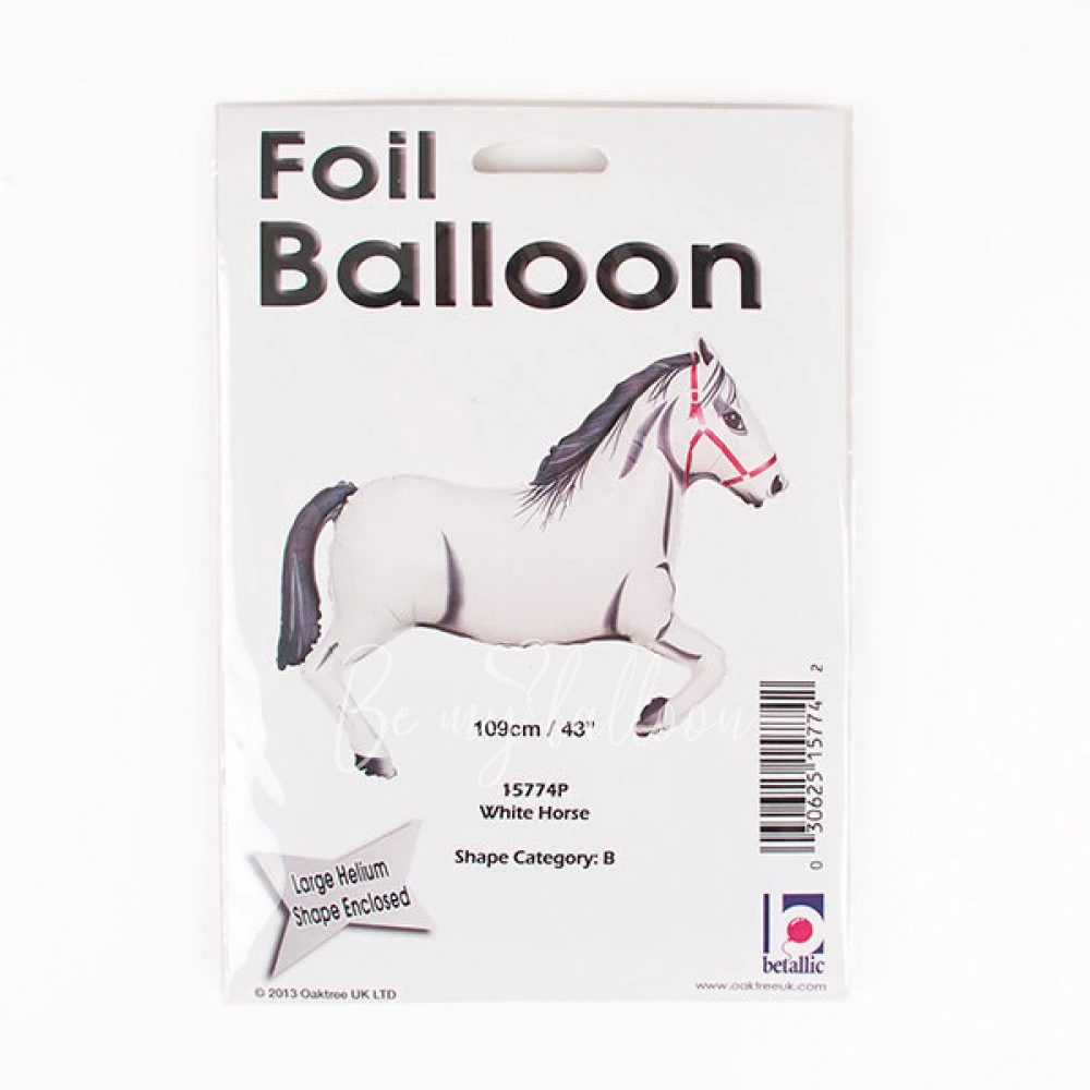 Foil balloon - White horse