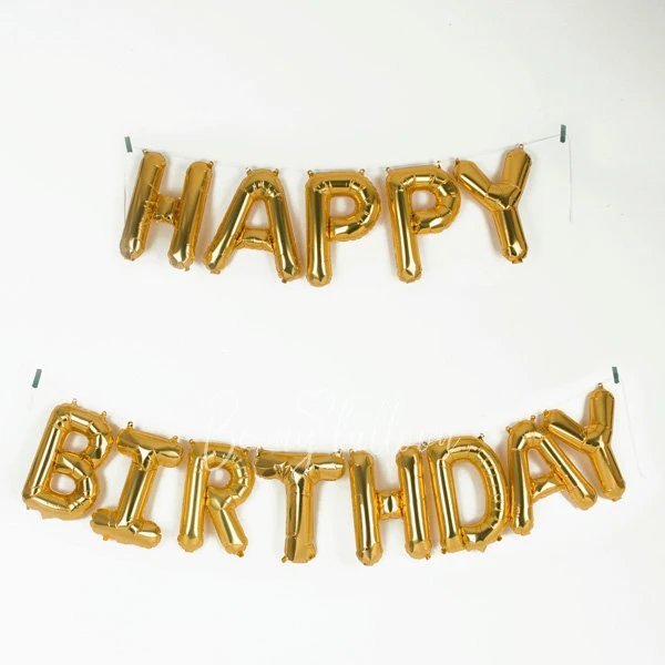 Gold foil balloon kit - Happy Birthday
