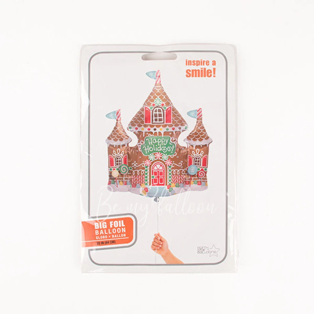 foil balloon - gingerbread house