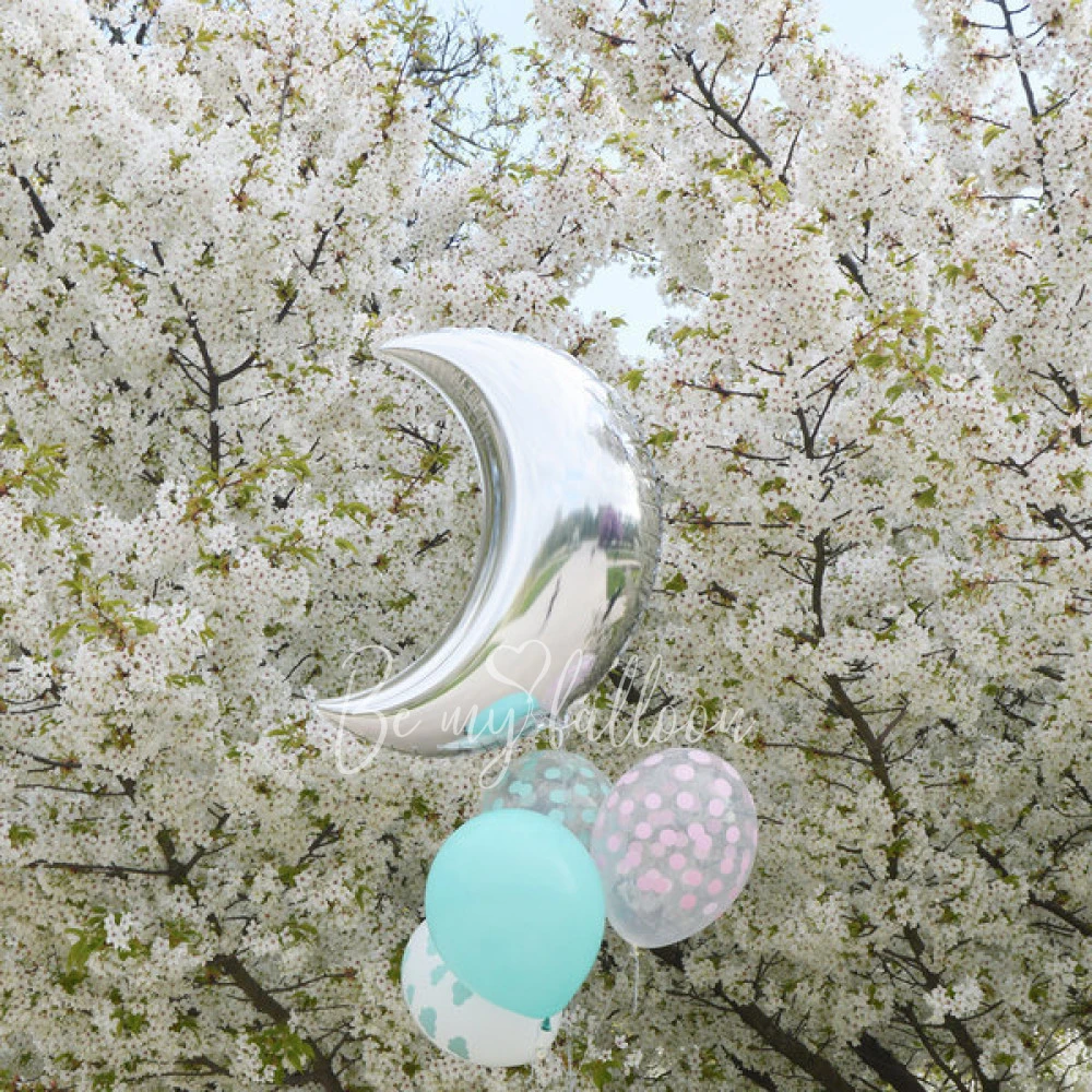 Silver foil balloon - Big moon