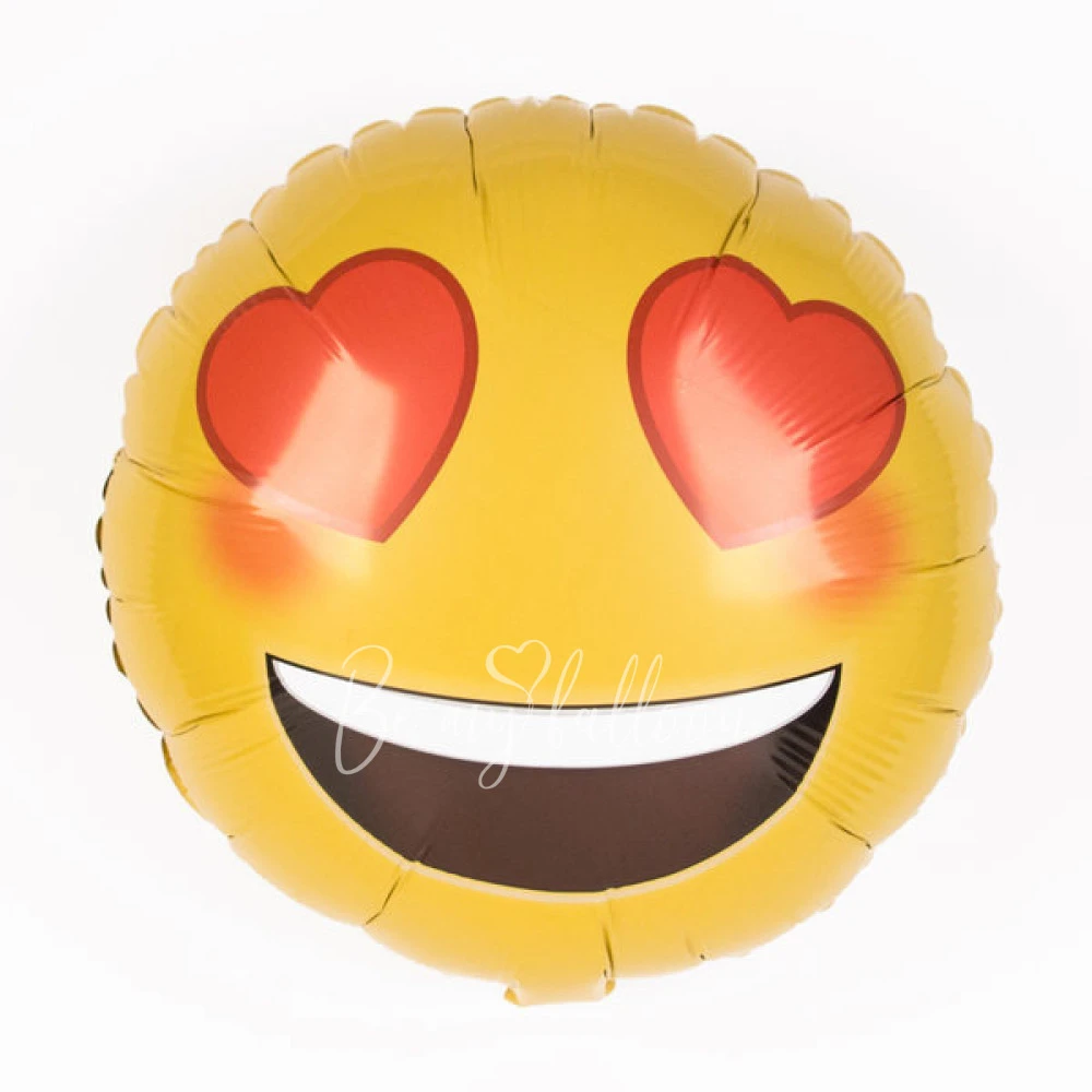 Foil balloon - Heart eyes emoji